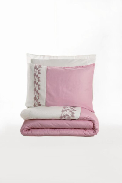 Cotton Box Embroidered Double Satin Bed Linen Set Niobe Pink - 7