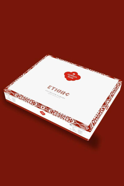 Cotton Box Etnich Nevresim Takımı Çift Kişilik Elvira Siyah - 12