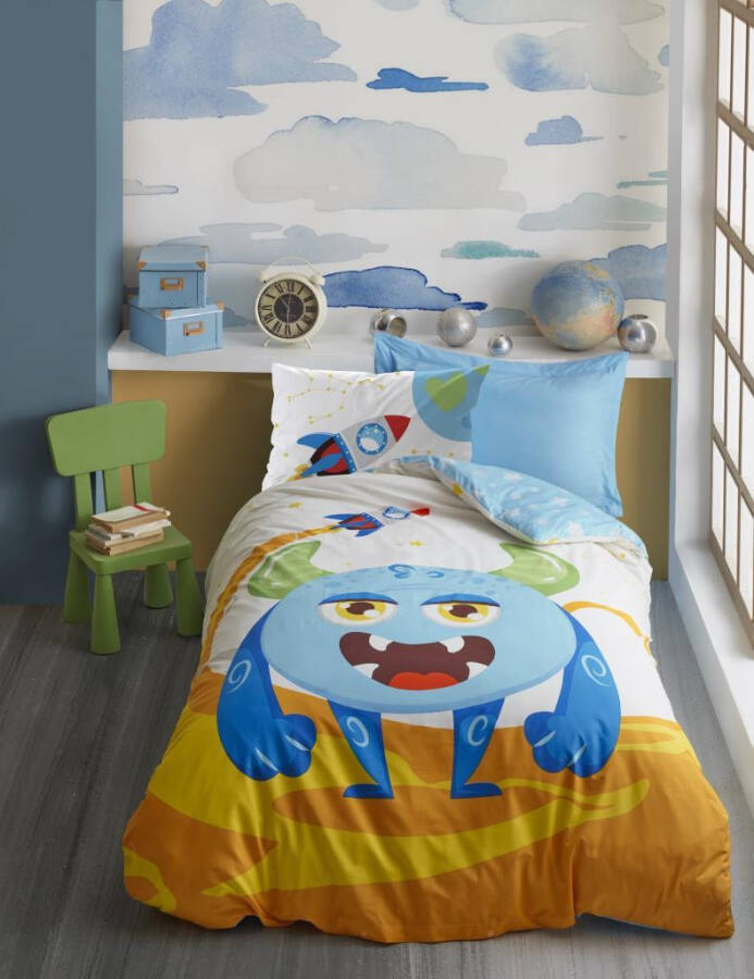 Cotton Box Giant Blue Ranforce Youth Duvet Set - 3