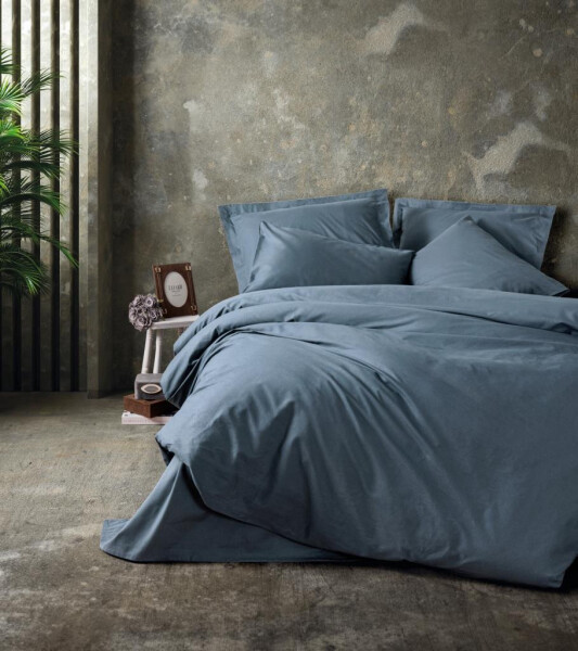 Cotton Box Plain Anthracite Double Bed Duvet Set - 4