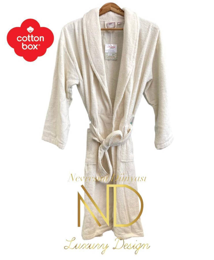 Cotton Box Single Robe Cream - 2