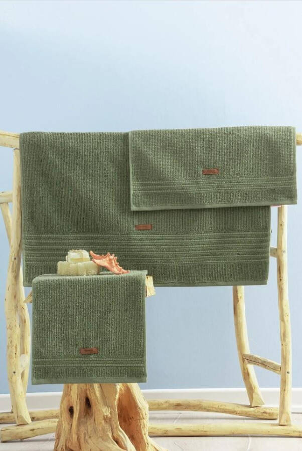 Cotton Box Wellness Forest Green Towel Set - 4