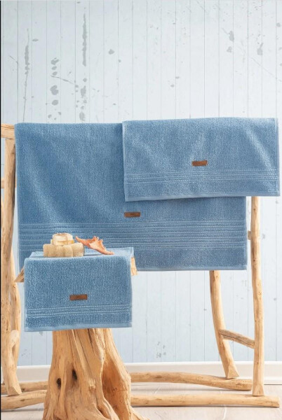 Cotton Box Wellness Sky Blue Towel Set - 4