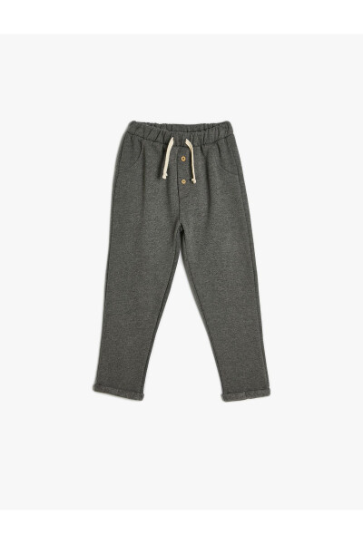 Cotton Drawstring Sweatpants - 1