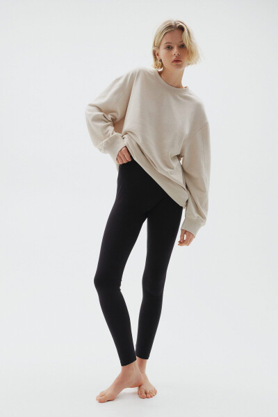 Cotton jersey leggings - 1