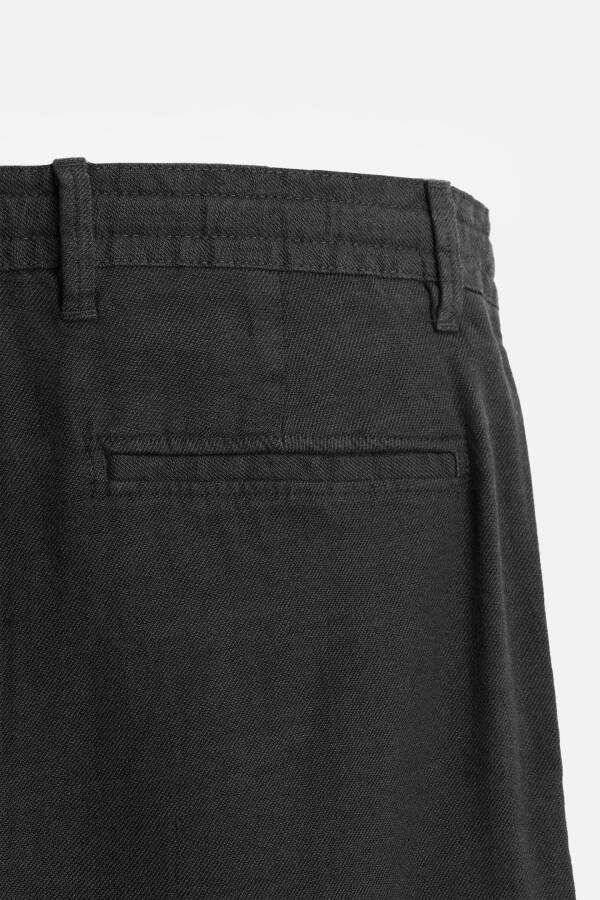 Cotton Linen Pants Black - 22