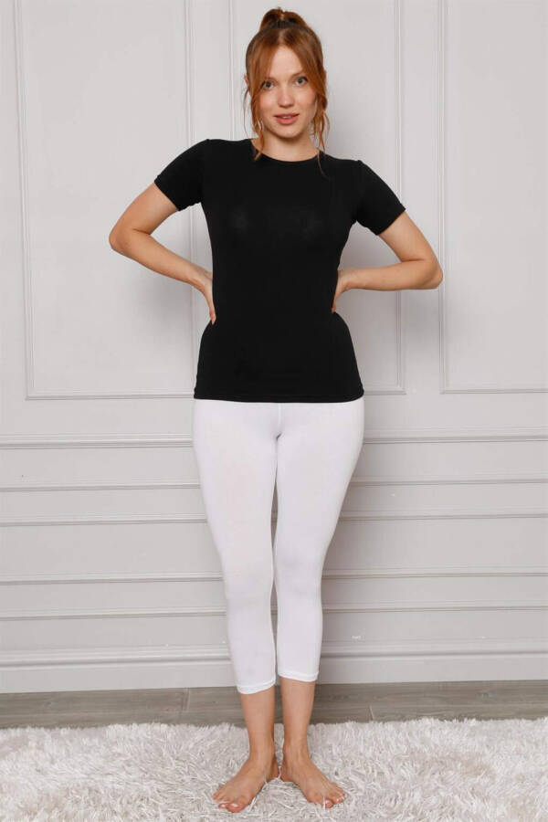 Cotton Lycra Below Knee Tights 5873P - 1