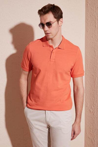 Cotton Regular Fit Buttoned Polo Collar T Shirt 5902739 - 1