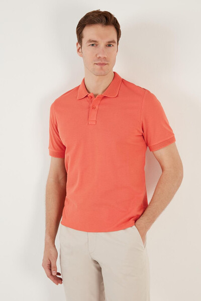 Cotton Regular Fit Buttoned Polo Collar T Shirt 5902739 - 2