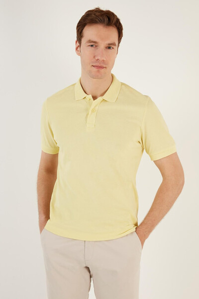 Cotton Regular Fit Buttoned Polo Collar T Shirt 5902739 - 14