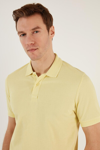 Cotton Regular Fit Buttoned Polo Collar T Shirt 5902739 - 17