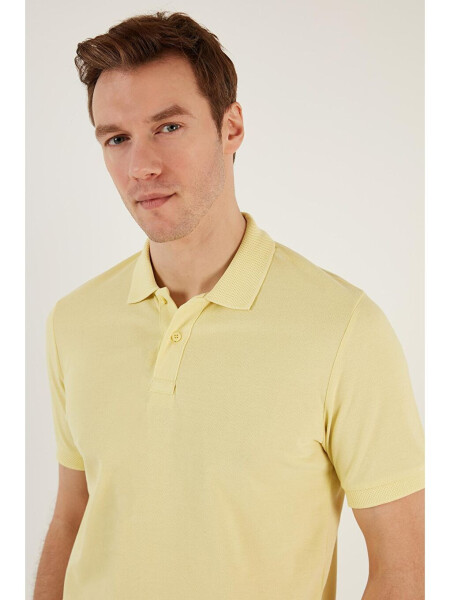 Cotton Regular Fit Buttoned Polo Collar T Shirt 5902739 - 11