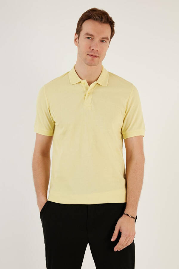 Cotton Regular Fit Buttoned Polo Collar T Shirt 5902739 - 22