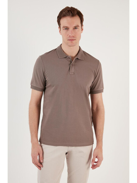 Cotton Regular Fit Buttoned Polo Collar T Shirt 5902739 - 9