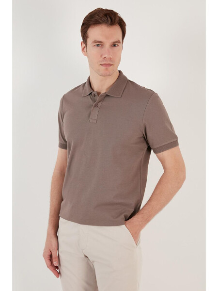 Cotton Regular Fit Buttoned Polo Collar T Shirt 5902739 - 5