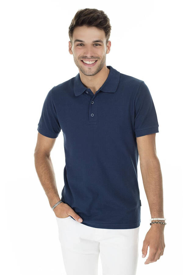 Cotton Regular Fit Buttoned Polo T Shirt 4362050 - 8