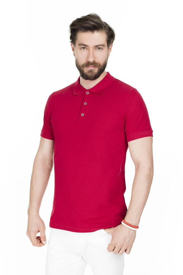 Cotton Regular Fit Buttoned Polo T Shirt 4362050 - 8