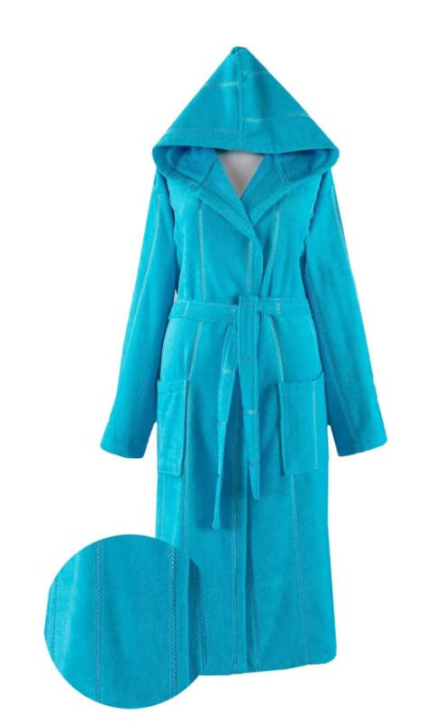 Cotton single robe in turquoise color from Nevresim Dünyası. - 1