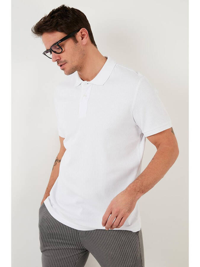 Cotton Slim Fit Buttoned Polo T-Shirt 5902281 - 4