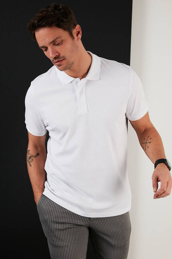 Cotton Slim Fit Buttoned Polo T-Shirt 5902281 - 9