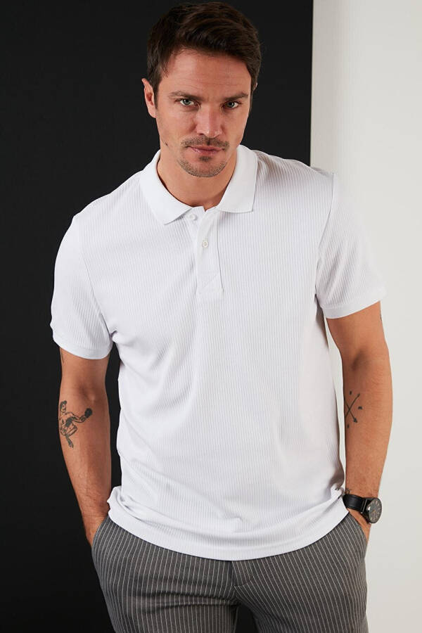 Cotton Slim Fit Buttoned Polo T-Shirt 5902281 - 10