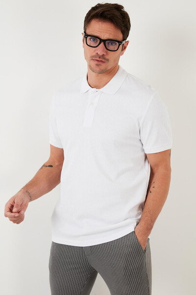 Cotton Slim Fit Buttoned Polo T-Shirt 5902281 - 11