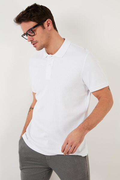 Cotton Slim Fit Buttoned Polo T-Shirt 5902281 - 12