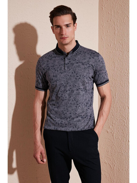 Cotton Slim Fit Buttoned Polo T Shirt 646B3300 - 7