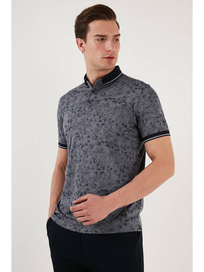 Cotton Slim Fit Buttoned Polo T Shirt 646B3300 - 8