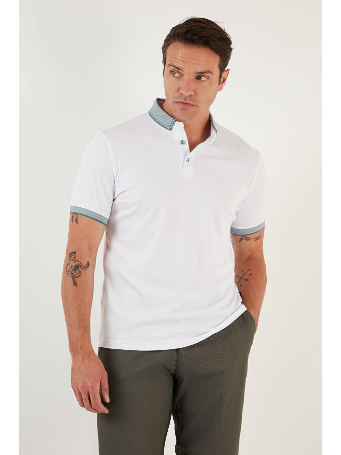 Cotton Slim Fit Polo T Shirt 646R4560 - 3