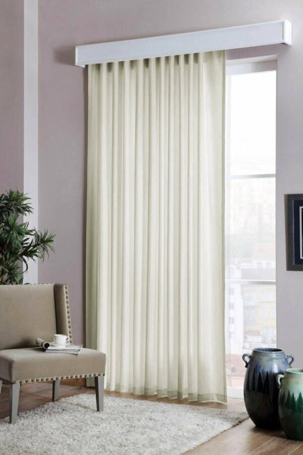 Cream Satin Blackout Curtain - 3