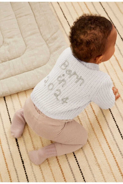 Cream Thick Knitted Baby Cardigan - 4