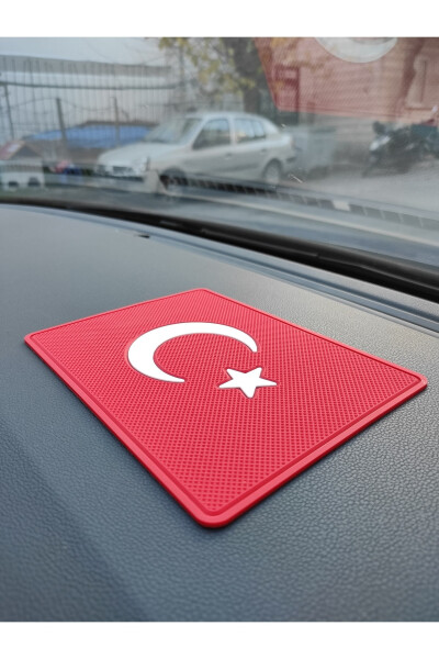 Crescent Star Turkish Flag Non-Slip Dashboard Mat - Crescent Star Turkish Flag Anti-Slip Pad - 2