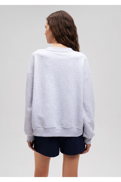 Crew Neck Basic Grey Sweatshirt 1S10087-80196 - 19