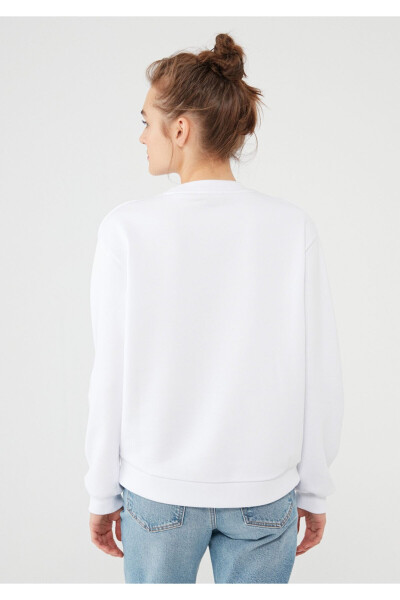 Crew Neck White Sweatshirt 8816126-620 - 4