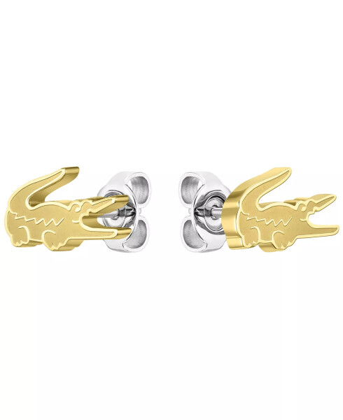 Crocodile Earring Studs Gold - 1