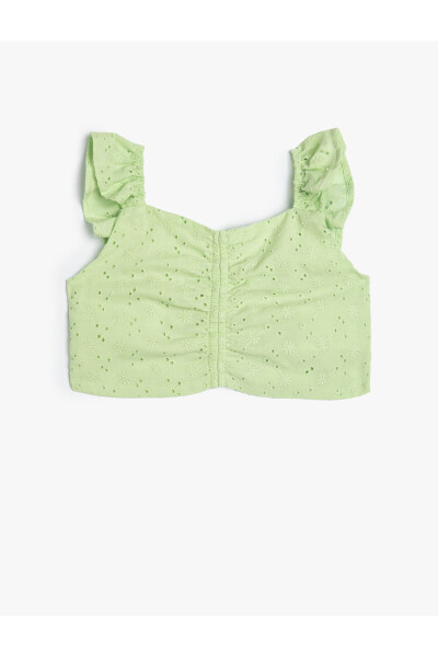 Crop Top, Strappy, Ruffle Detail, Fitted - 8