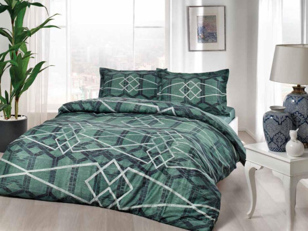 Crown Double Satin Duvet Set Nova Green - 5