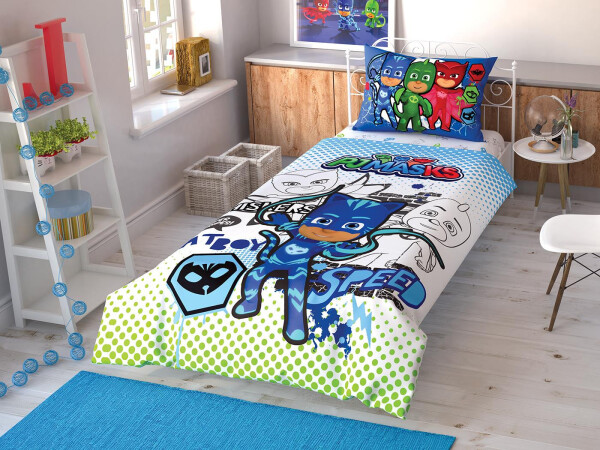 Crown Licensed Pj Masks Drawstring Single Person Duvet Set - 3