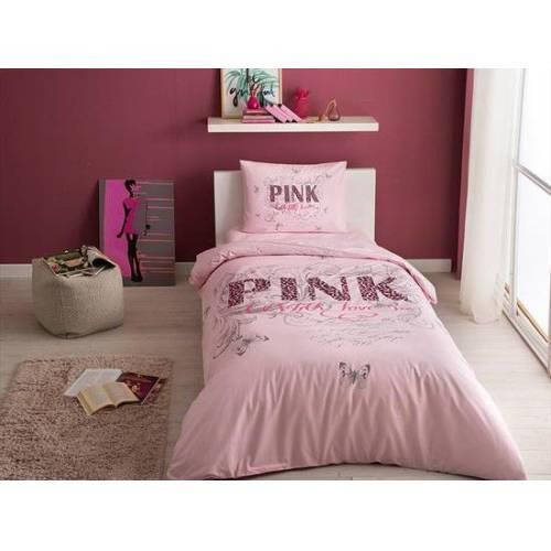 Crown Ranforce Double Bed Duvet Set Pink - 5