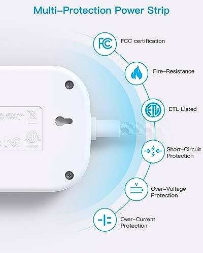 Cruise Ship Essentials, Travel Power Strip with USB C, Flat Plug Extension Cord with 3 Outlets 4 USB Ports(2 USB C), 5 ft Desk Wall Outlet Extender, Non Surge Protector for Cruise, Dorm Room, ETL - 7