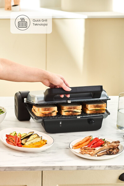 Crust Grill Toast Grill and Toaster 6 Slice Anthracite - 11