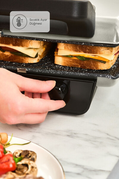 Crust Grill Toaster Grill va Tost Mashinasi 6 Dilimlı Mat Krem - 4