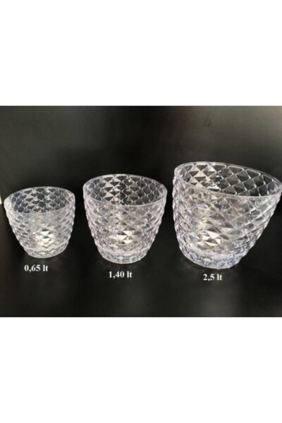 Crystal Orchid Pot 2.5 Liters 1 Piece Cappadocia Orchid Pot Transparent Orchid Pot Pot with Plate - 3