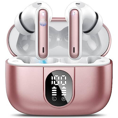 Csasan Wireless Earbuds, 2024 Bluetooth Headphones 5.3 HiFi Stereo Earphones, 40H Playtime in-Ear Earbud, Bluetooth Earbud with Dual Mic Call, IP7 Waterproof Earphones Sport Headset for iOS - 1