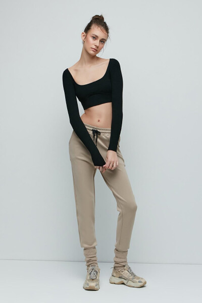 Cuffed Track Pants 803 Stone - 3