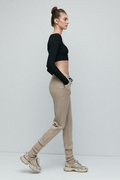 Cuffed Track Pants 803 Stone - 4