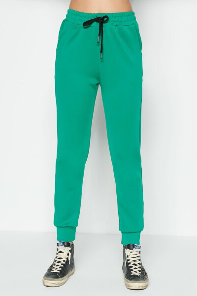 Cuffed Tracksuit Bottoms 803 Green - 3