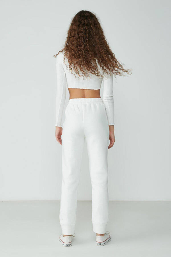 Cuffed Tracksuit Bottoms 903 Ecru - 3