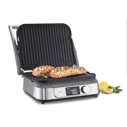 Cuisinart GR-5BP1 Electric Griddler FIVE, Enjoy 5-in-1 Functions, LCD Display, Wide Temperature Range and Sear Function, Stainless Steel - 1